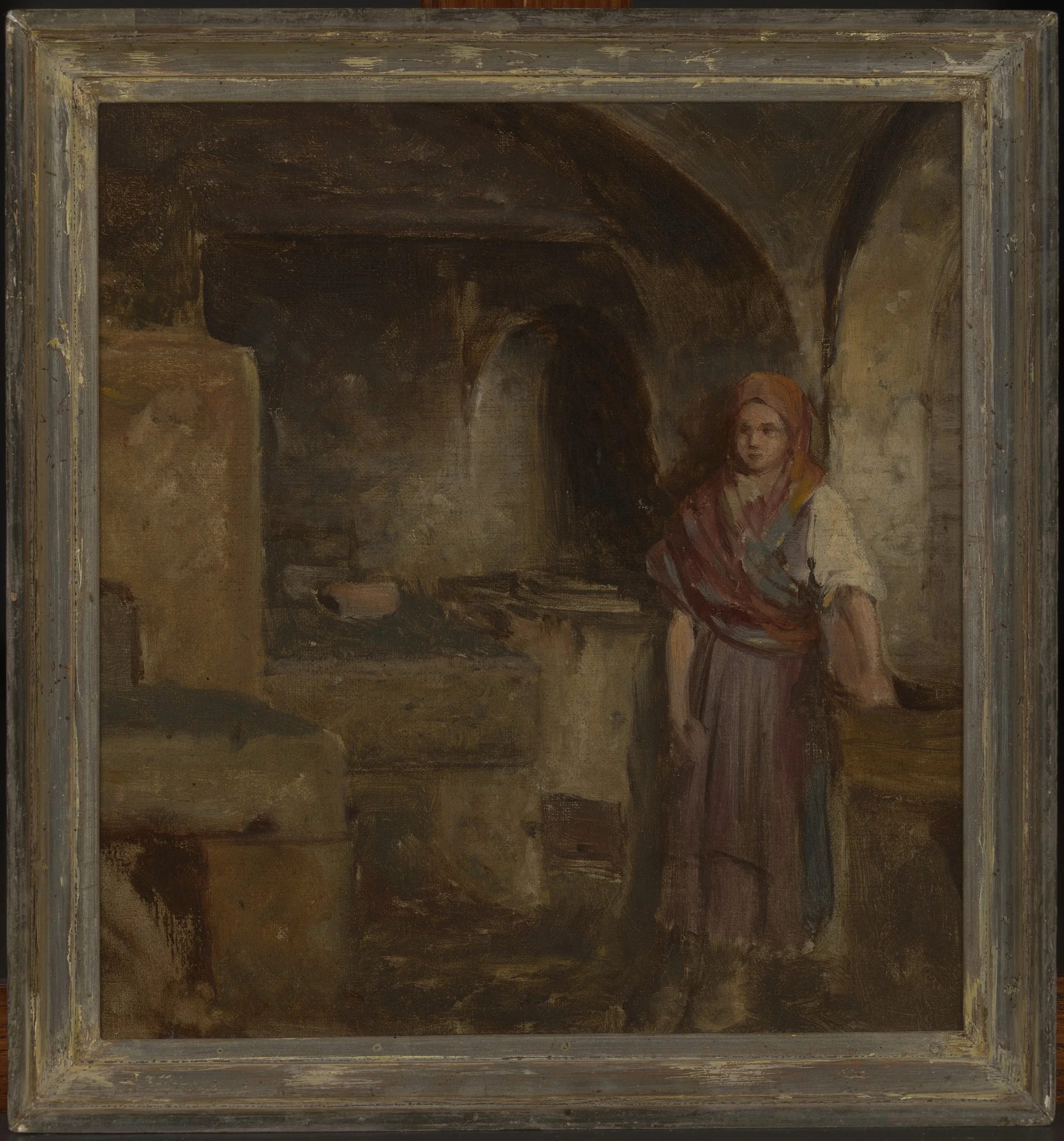 Girl in the Kitchen, by Aleksander Kotsis, oil, 1872