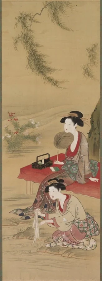 Beneath the Willow, by Tsukioka Sessai, unspecified, 1778