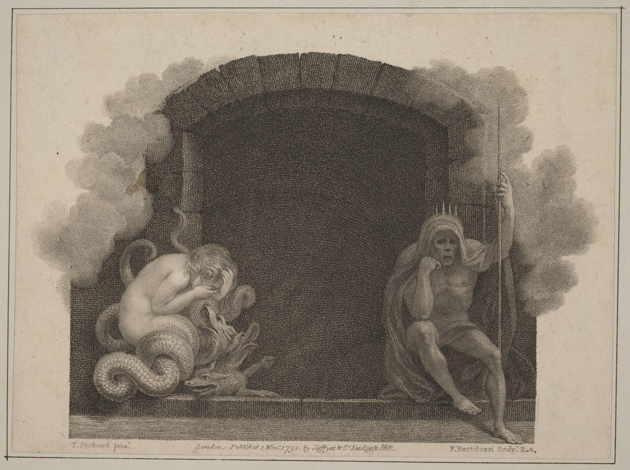 The Tomb of Death, by Francesco Bartolozzi, ink, 1771