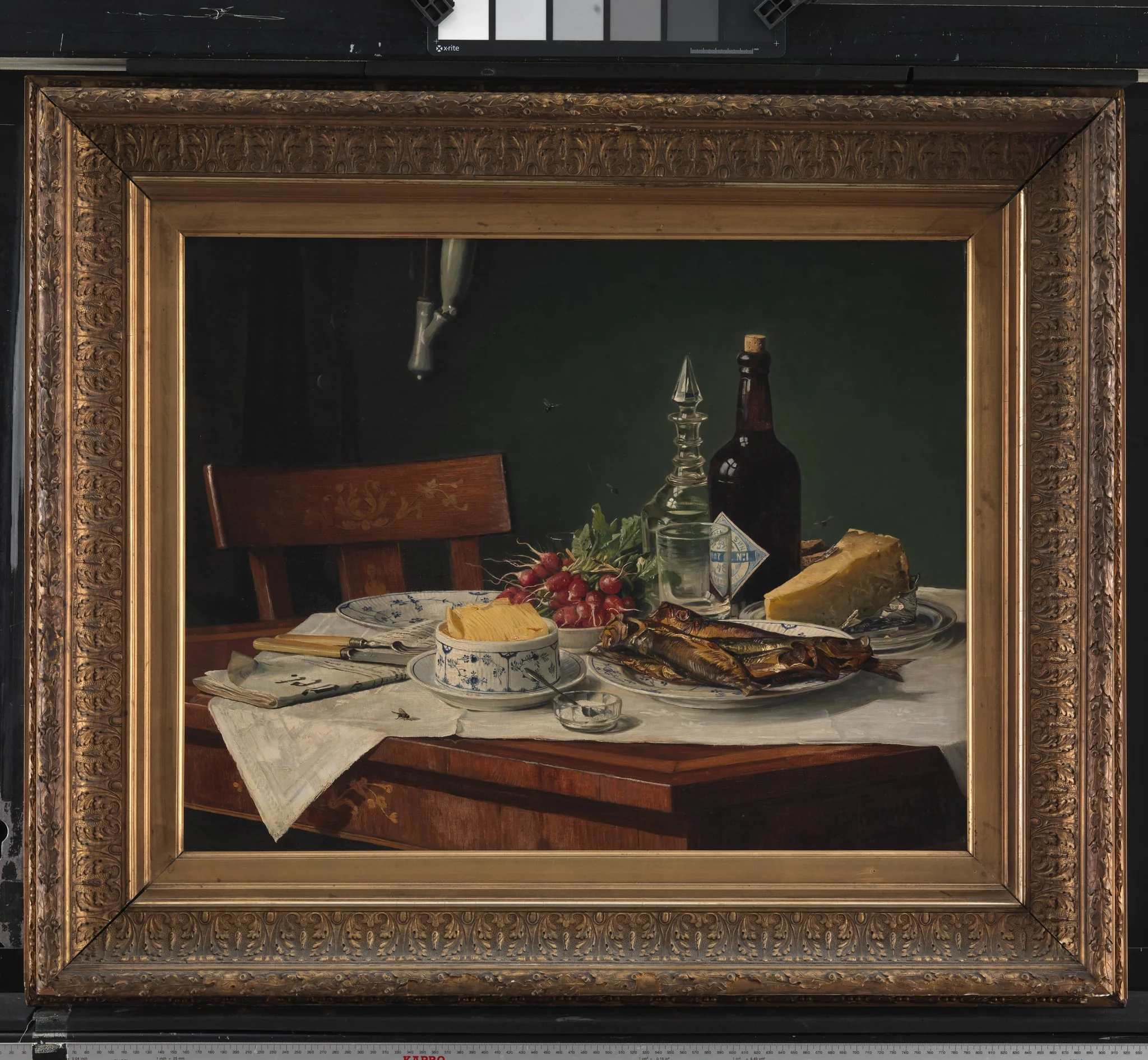 Et frokostbord, by Unknown, 1884