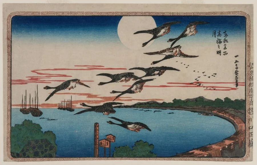 Full Moon over Takanawa, from the series Famous Places in the Eastern Capital, by Utagawa Hiroshige, 1831