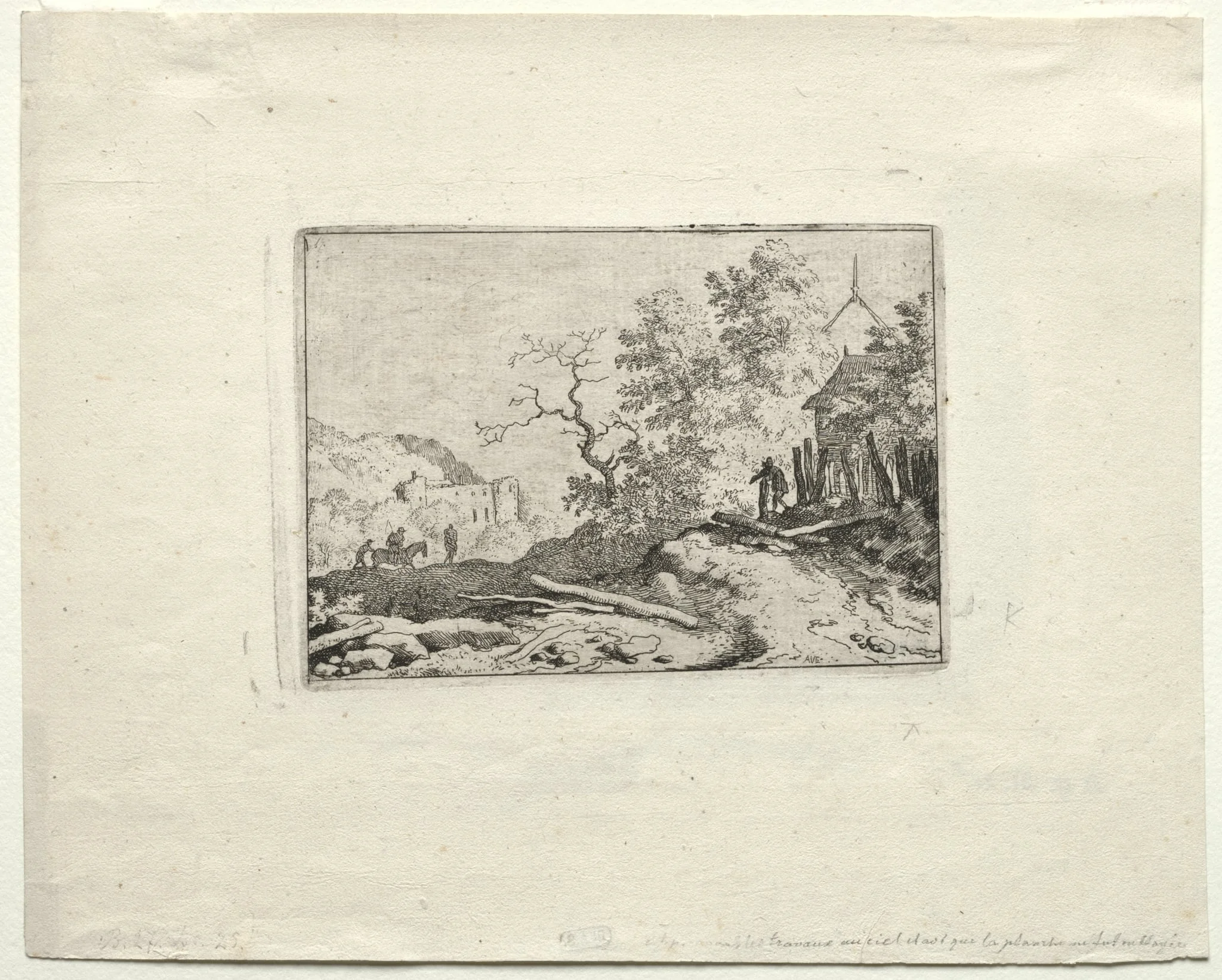 The Hut with the Rustic Fence, by Allart van Everdingen, 1656