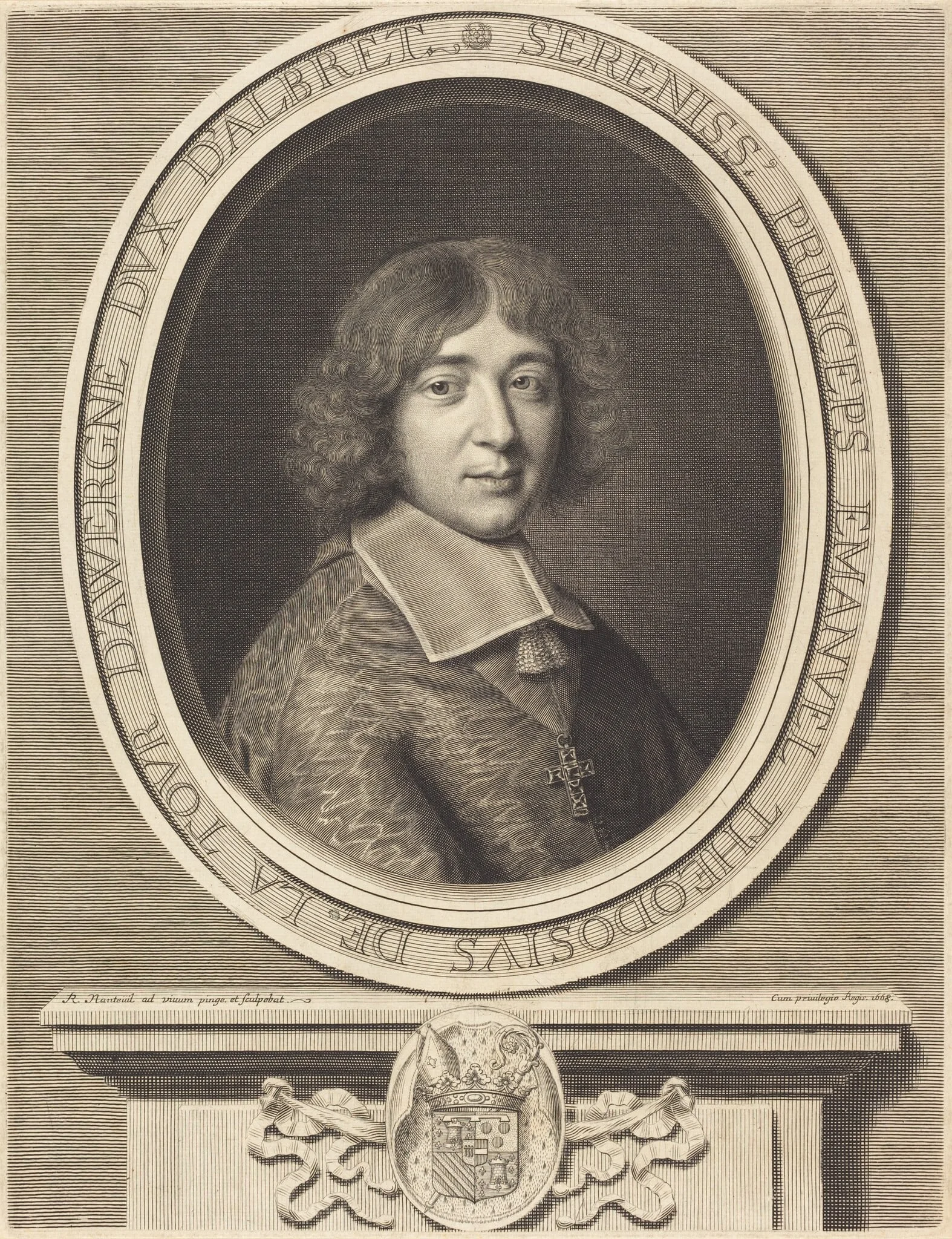 Cardinal de Bouillon, by Robert Nanteuil, ink, 1668