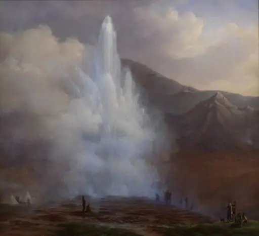 The Eruption of the Great Geyser in Iceland in 1834
