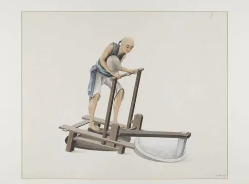 Man Pounding Rice