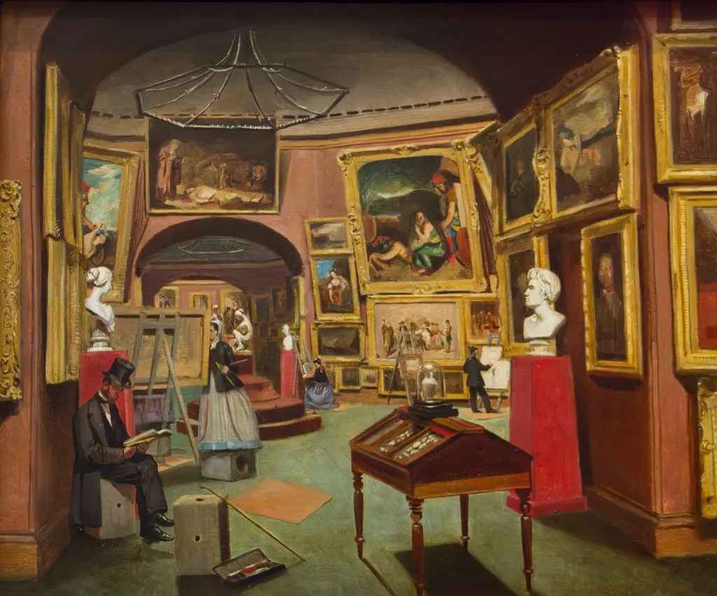 The Interior of the National Gallery of Scotland, c 1867 - 1877