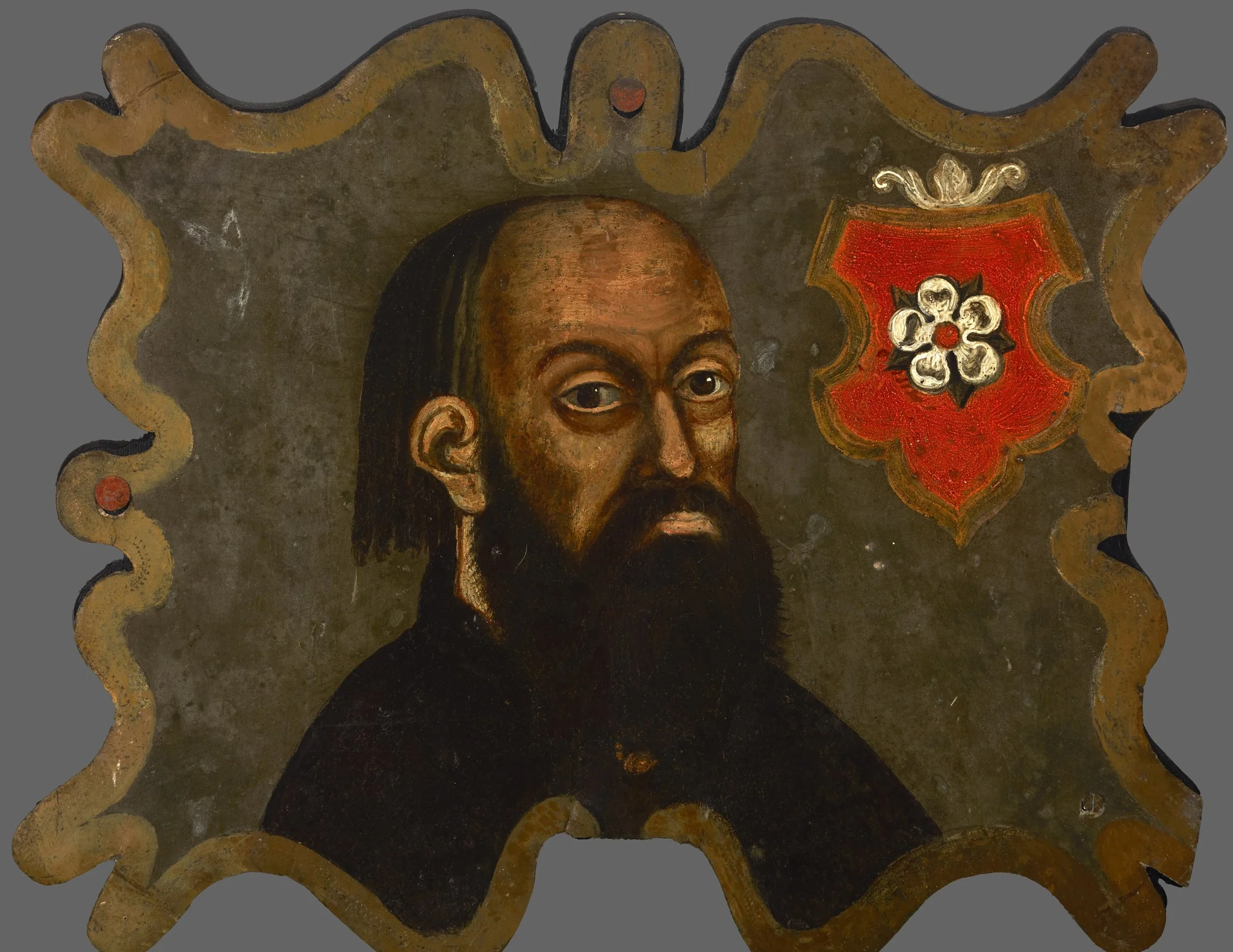 Coffin portrait of a man, Poraj coats of arms, by Unknown, unspecified, 1650