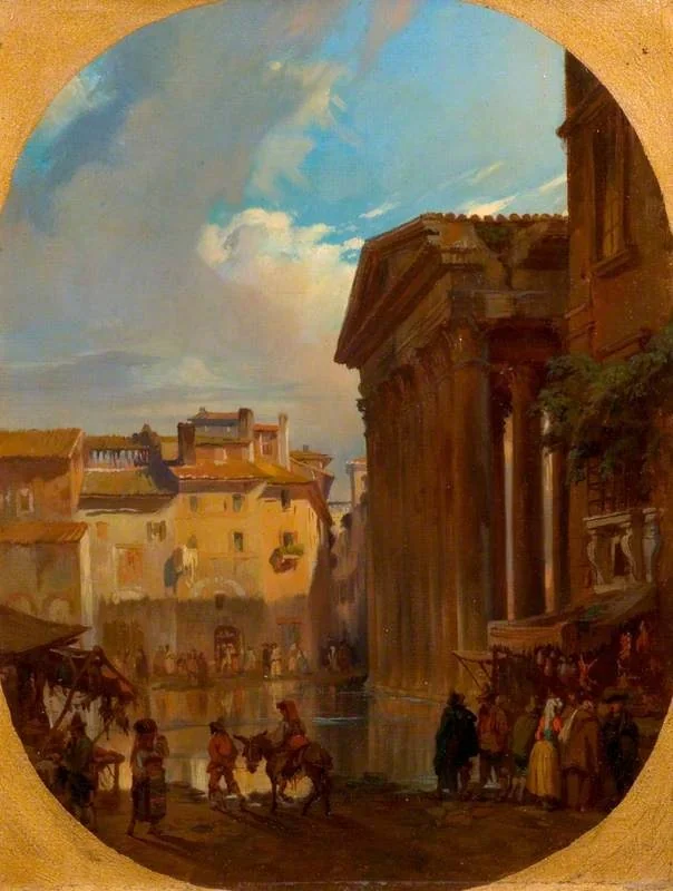 The Pantheon, Rome, by François Bonnet, oil
