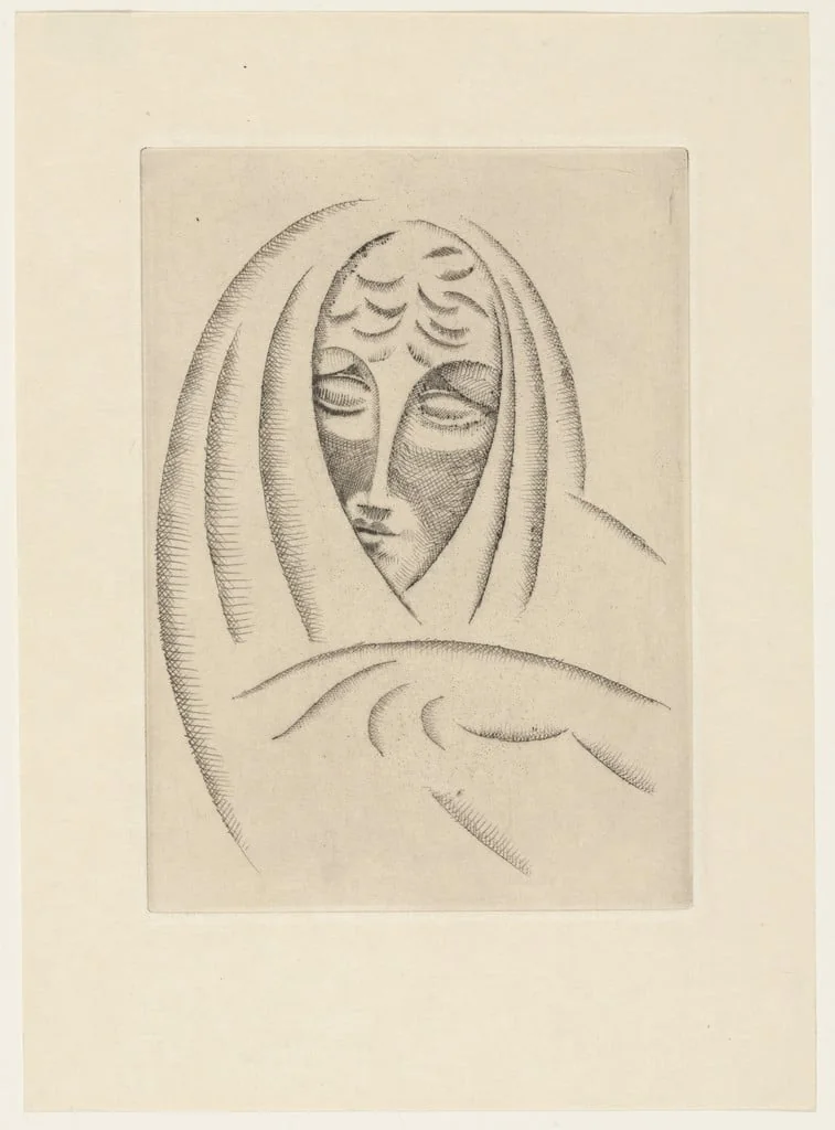 Untitled, by Elie Nadelman, ink, 1951