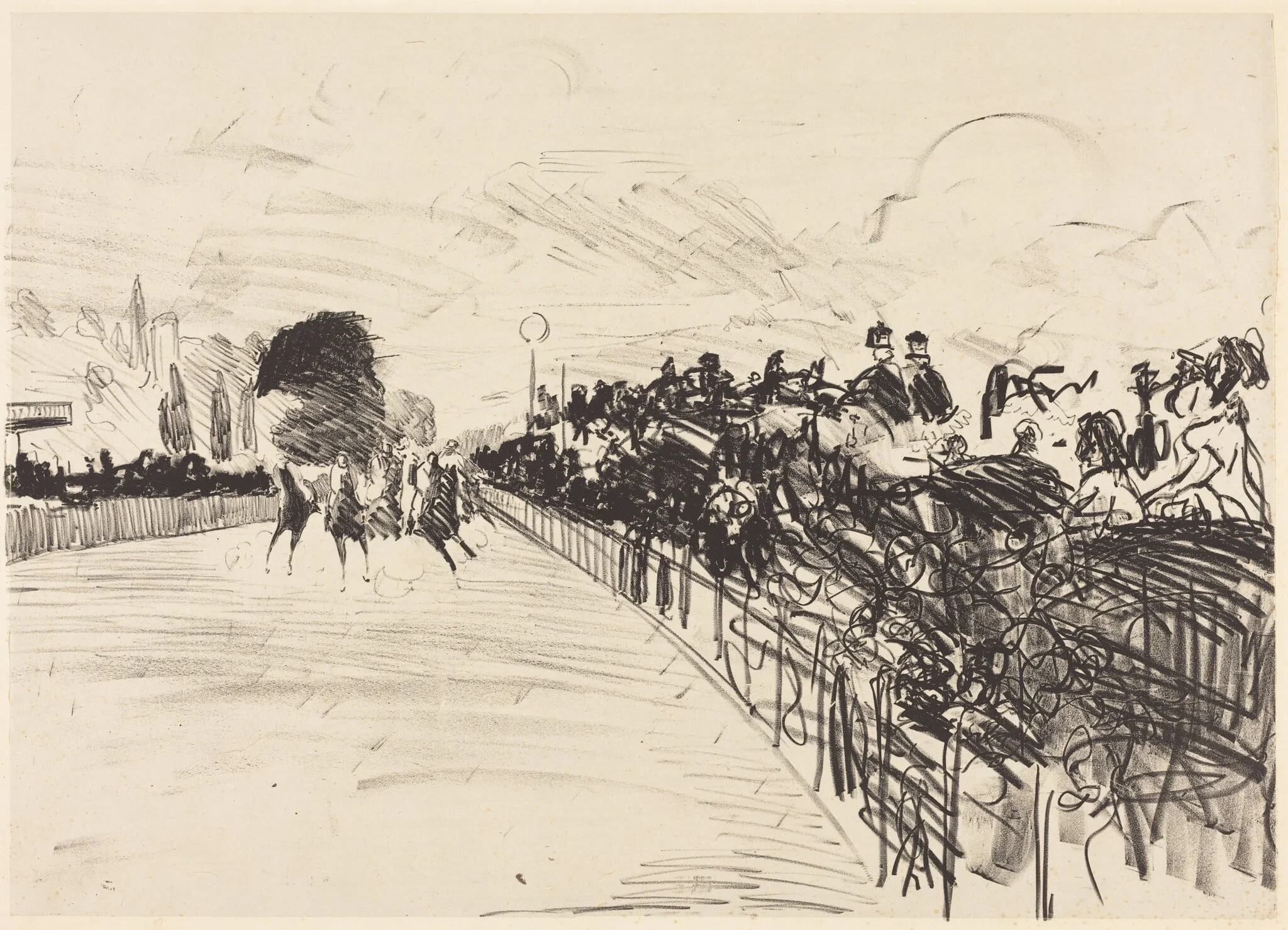 The Races (Les courses), by Edouard Manet, ink, 1865