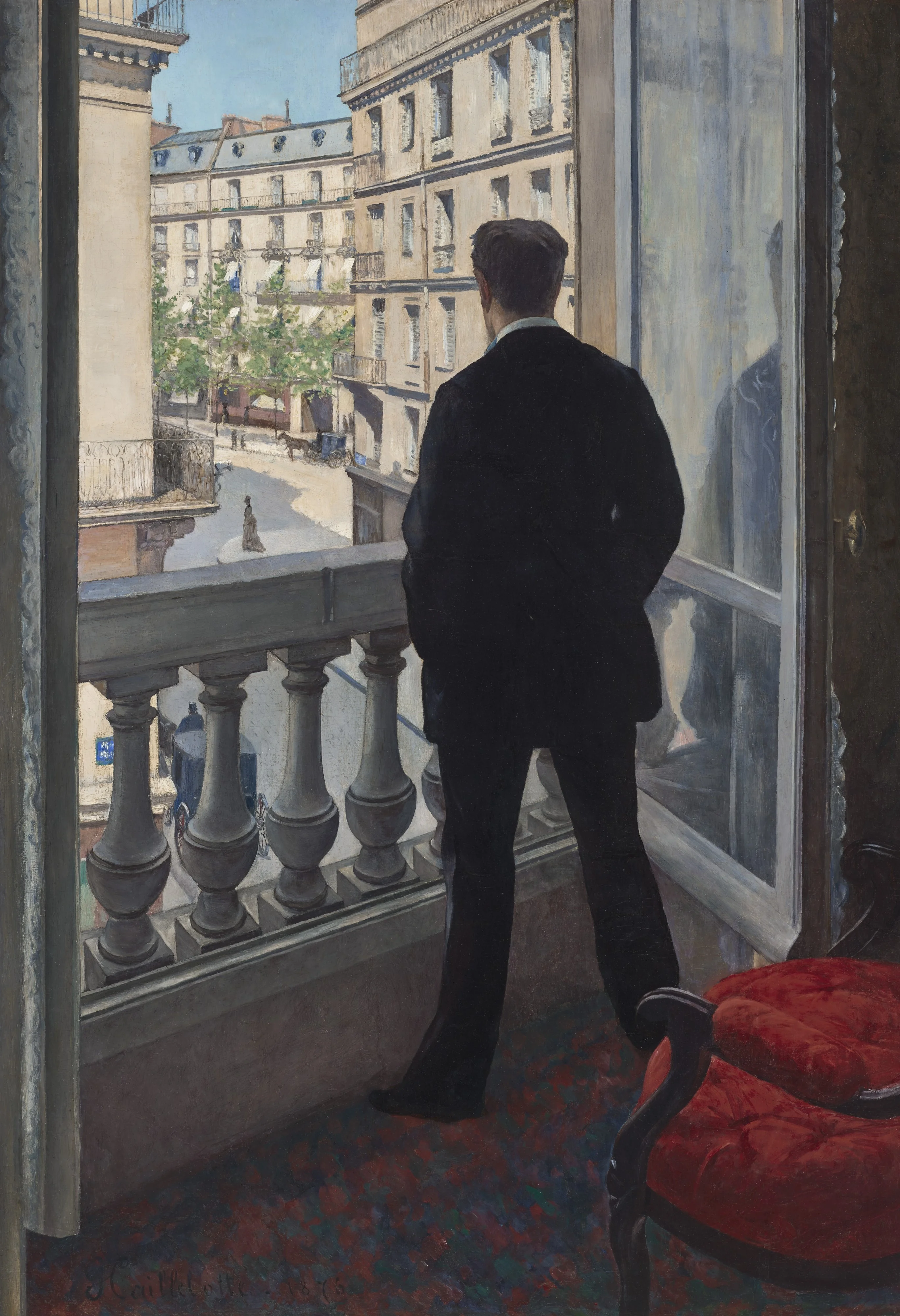 Young Man at His Window, by Gustave Caillebotte, oil, 1888