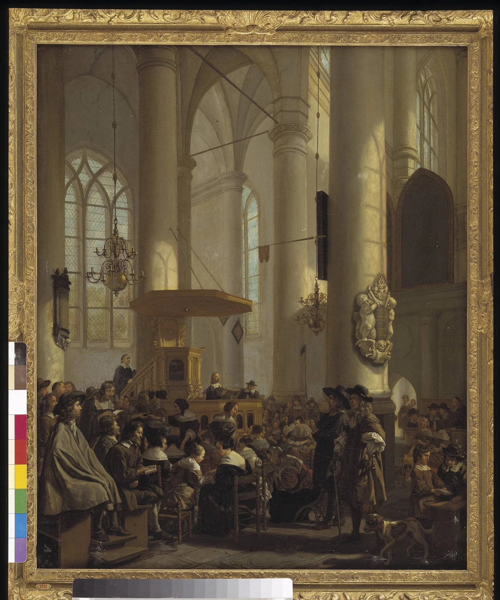 Interior of a Dutch Church, by Unknown, 1659