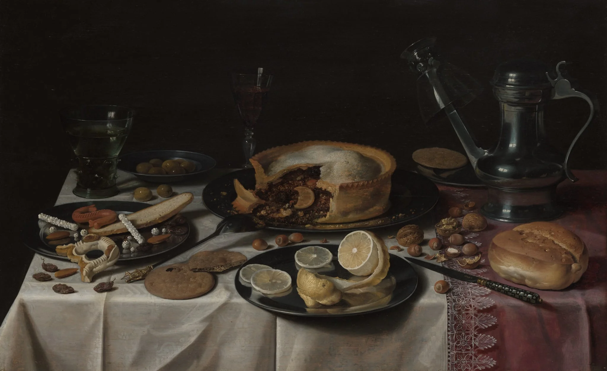 Still Life, by Pieter Claesz, oil, 1625
