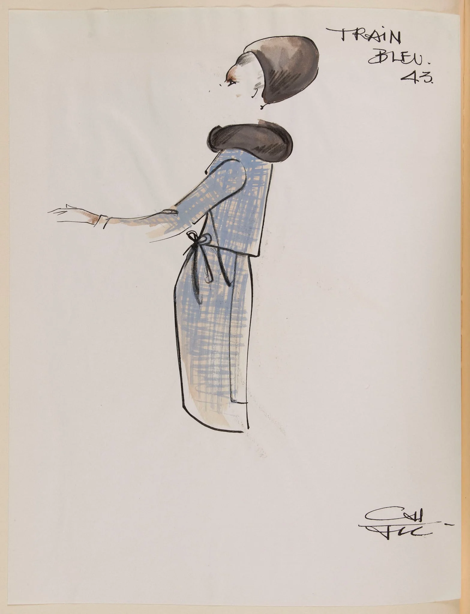Train bleu, by Marie-Louise Carven, 1963