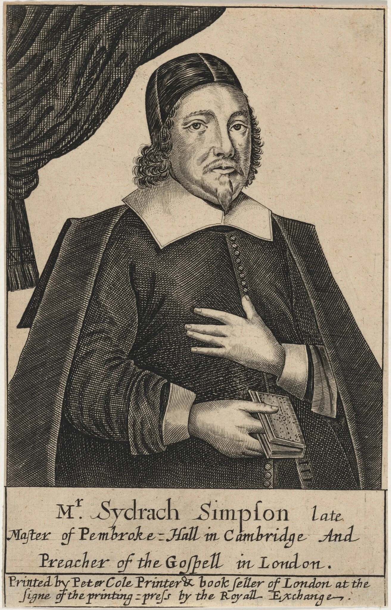 Sydrach Simpson, Preacher, by Unknown 19th Century, ink, 1850