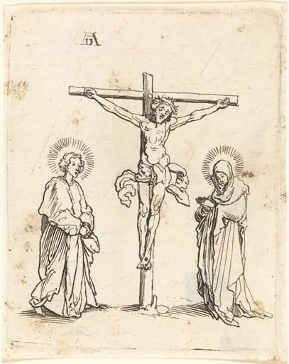 Christ on the Cross Between Saint John and Mary