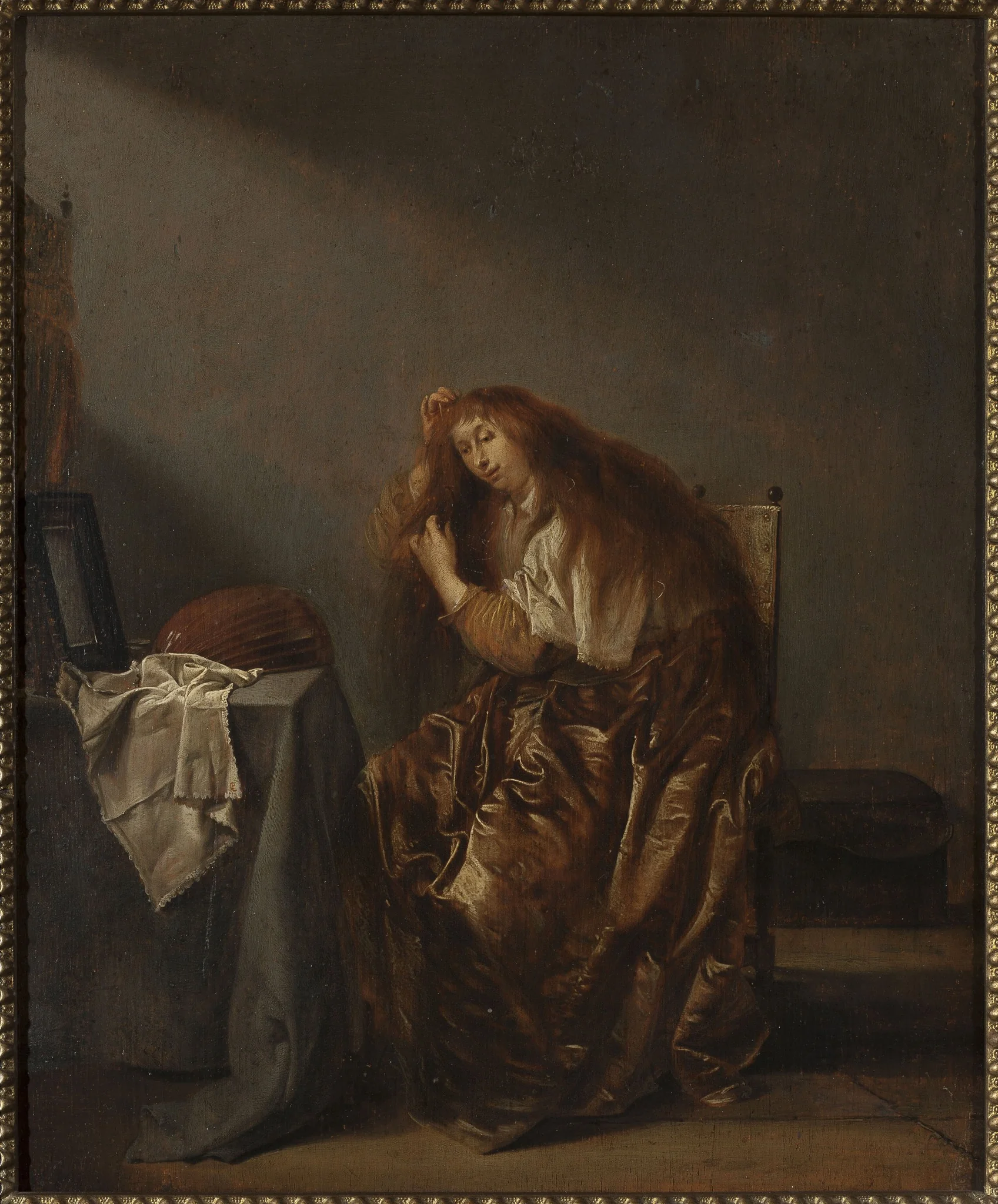 Woman in front of the mirror