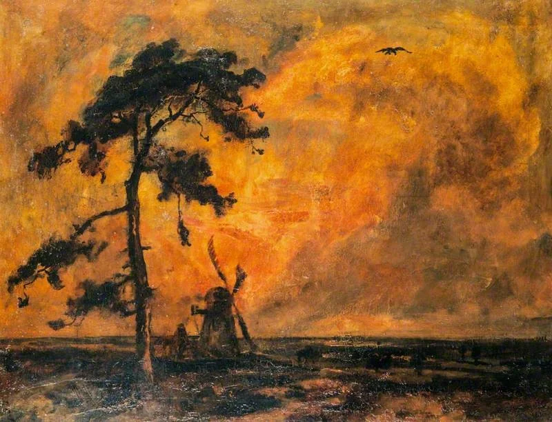 The Old Mill: Sunset, by Cecil Gordon Lawson, oil, 1891