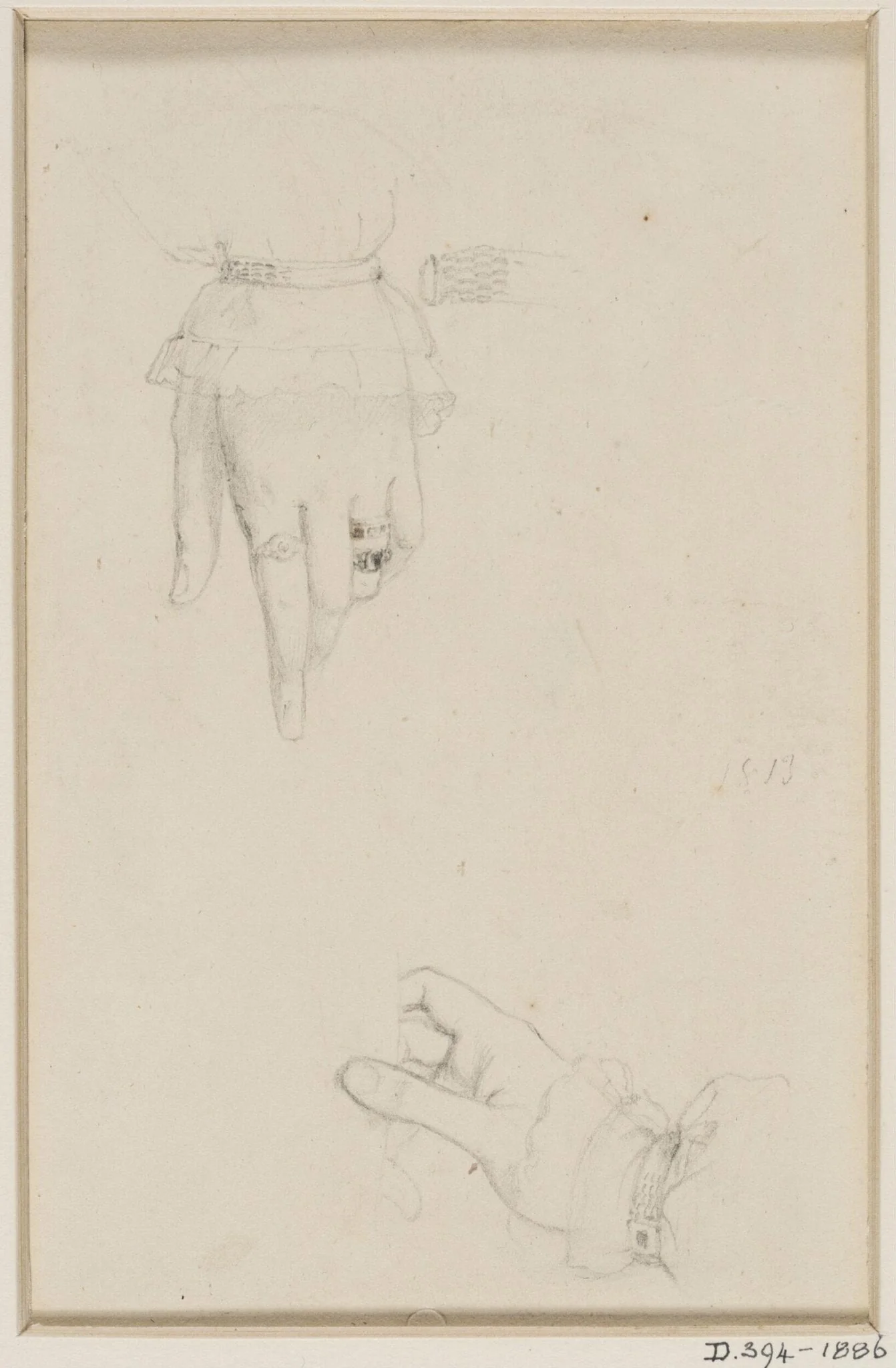 Study of hands, by Richard Cook, 1850