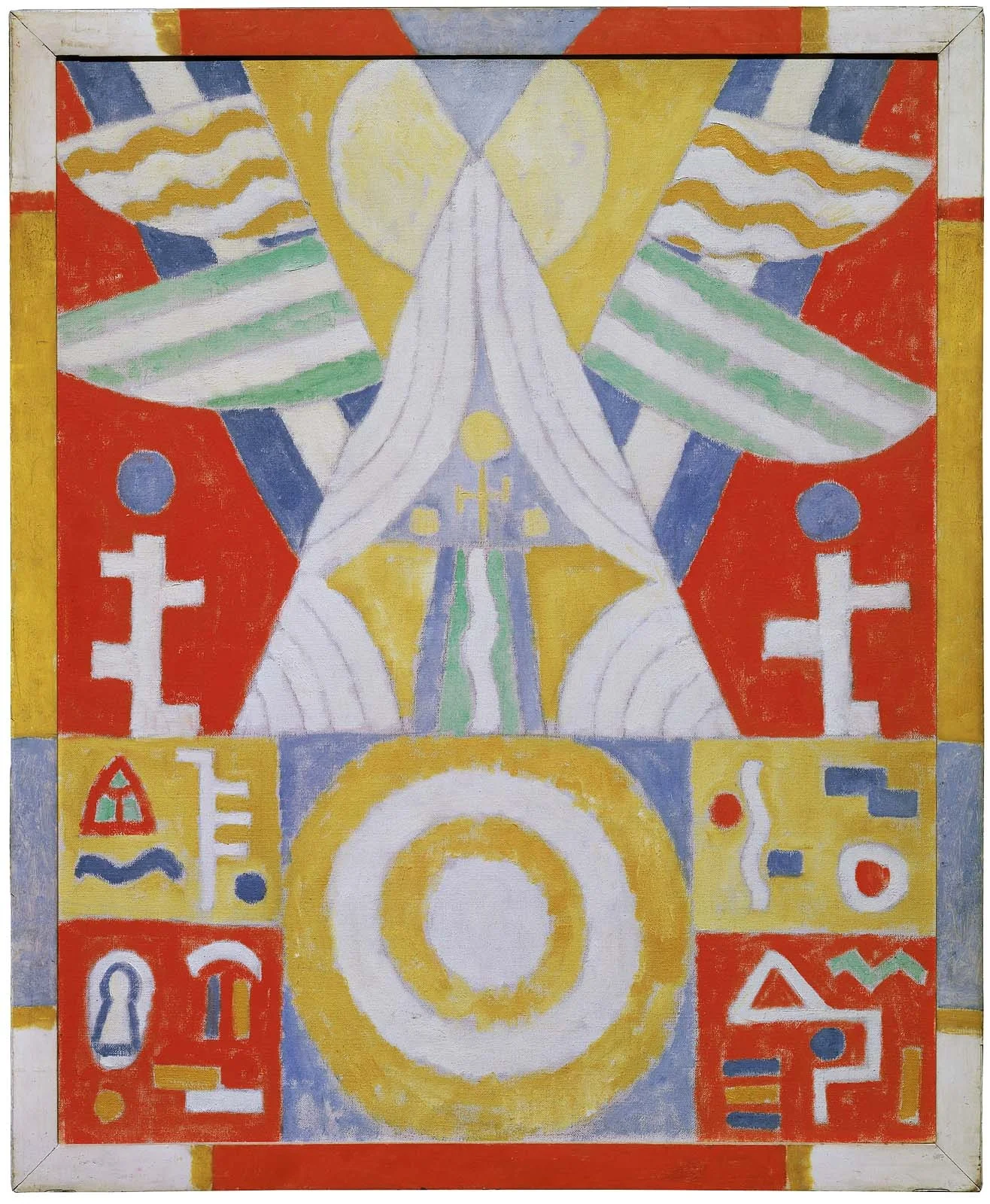 Arrangement - Hieroglyphics (Painting No. 2), by Marsden Hartley, oil, 1914
