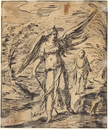 Tobias and the Angel [verso]