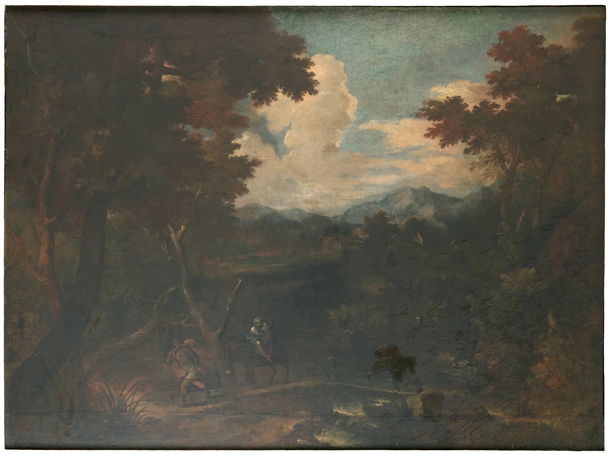Landskap, by Unknown, oil