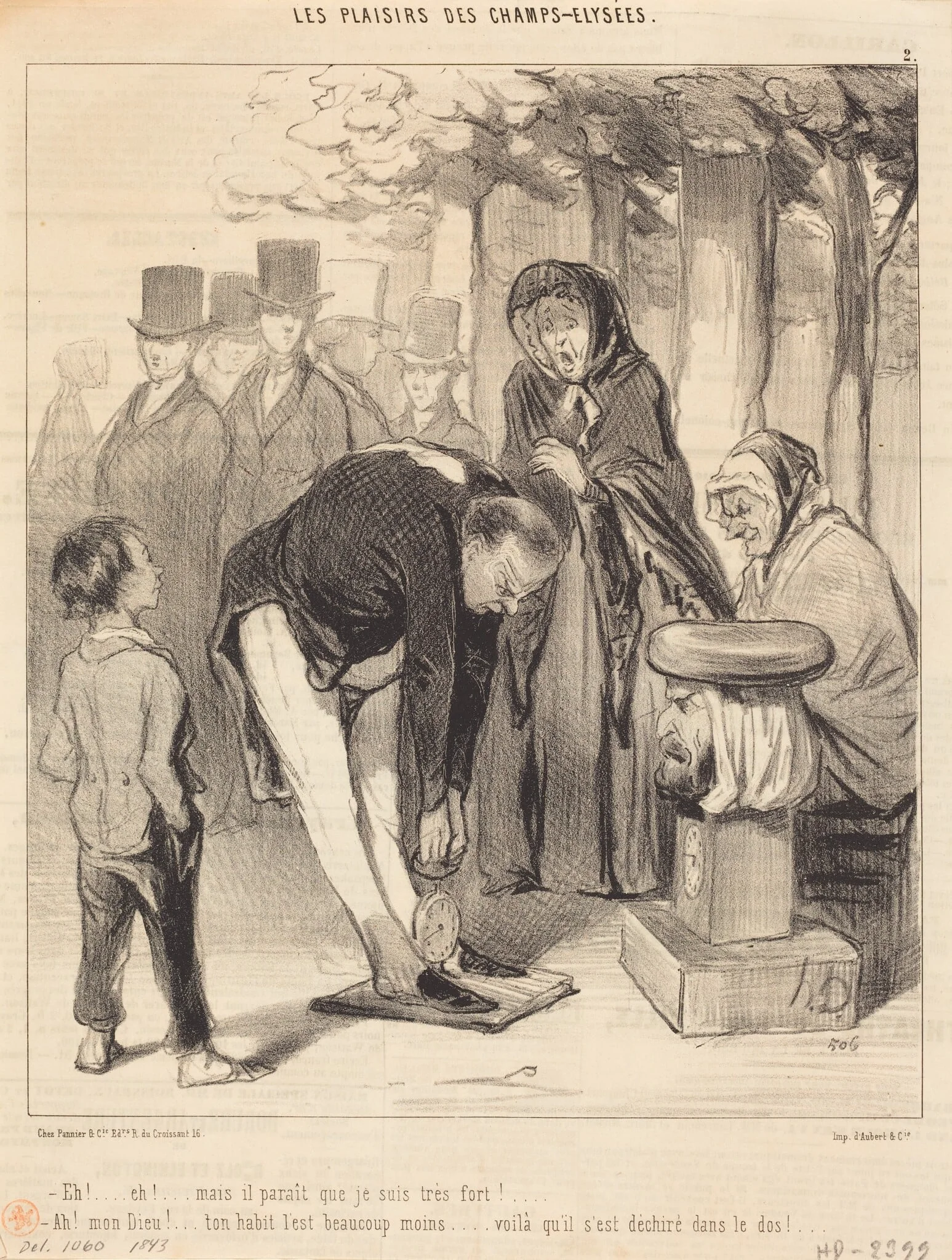 Eh!... Eh!... mais il parait que..., by Honoré Daumier, ink, 1843