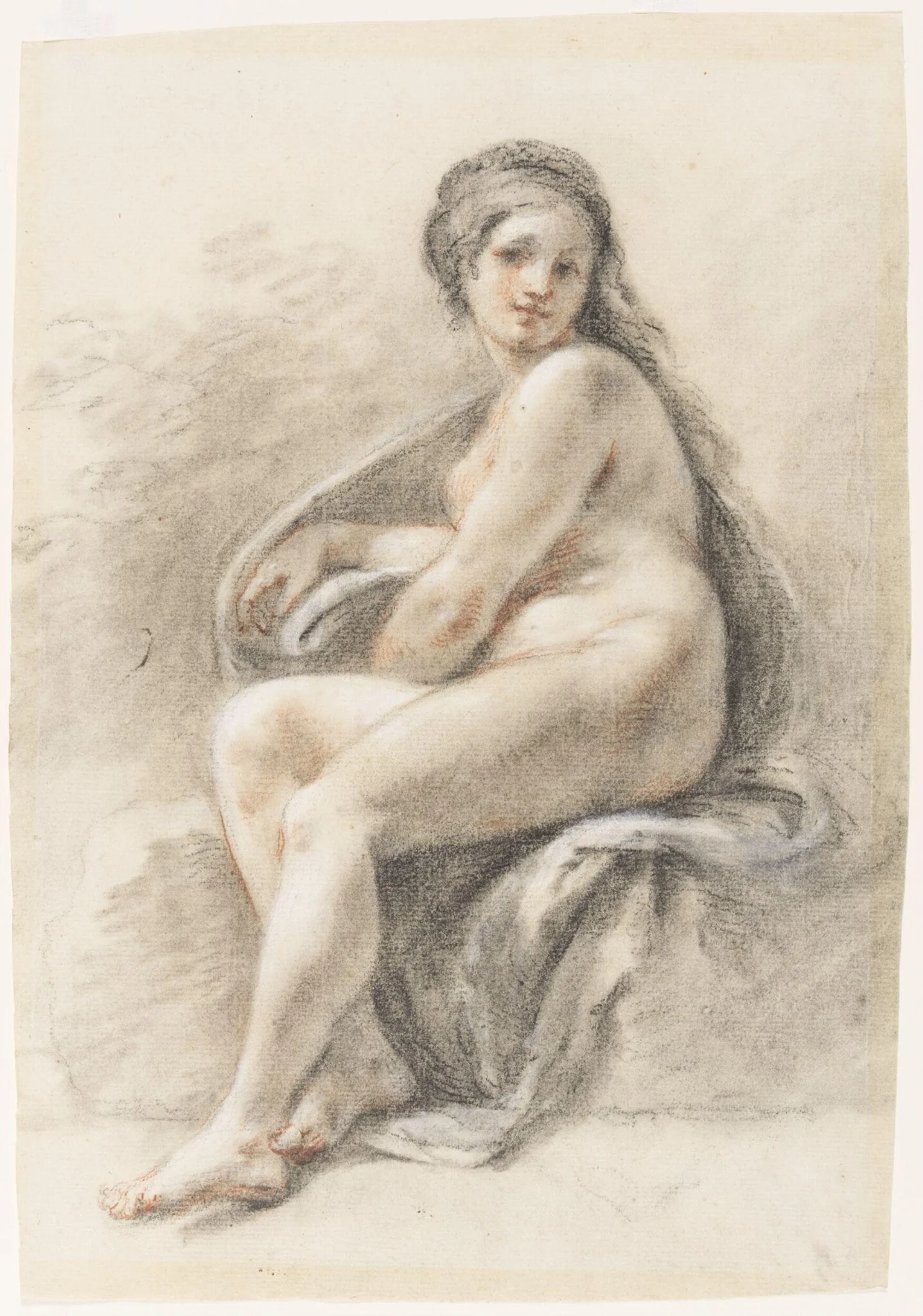 Seated female nude