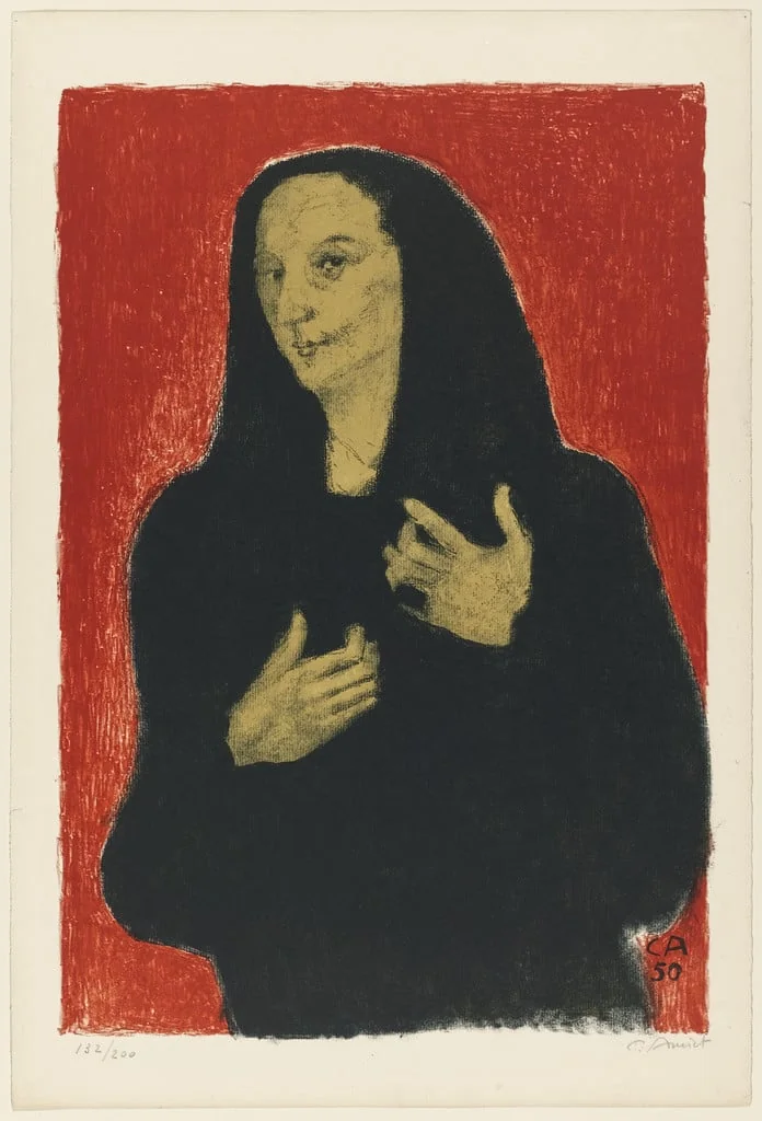 Untitled, by Cuno Amiet, ink, 1950