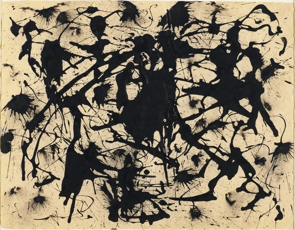 Untitled, by Jackson Pollock, ink, 1950