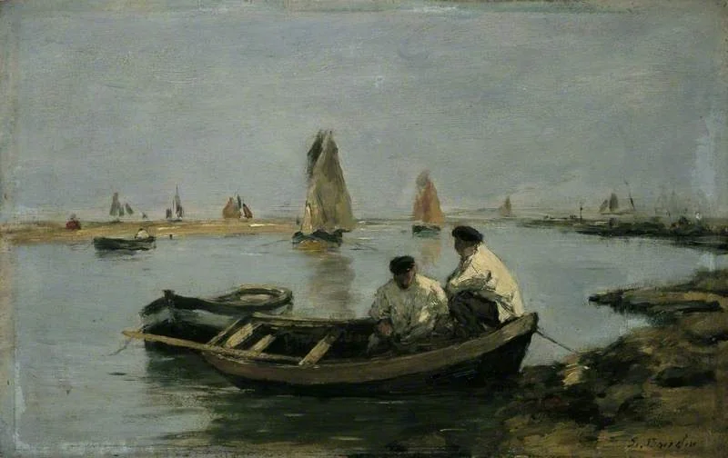 The Estuary, by Eugène Boudin, oil, 1871