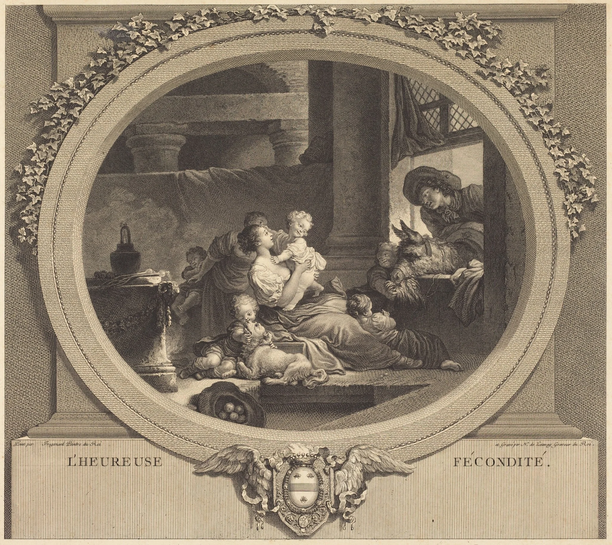 L'heureuse fécondité, by Nicolas Delaunay, ink, 1777