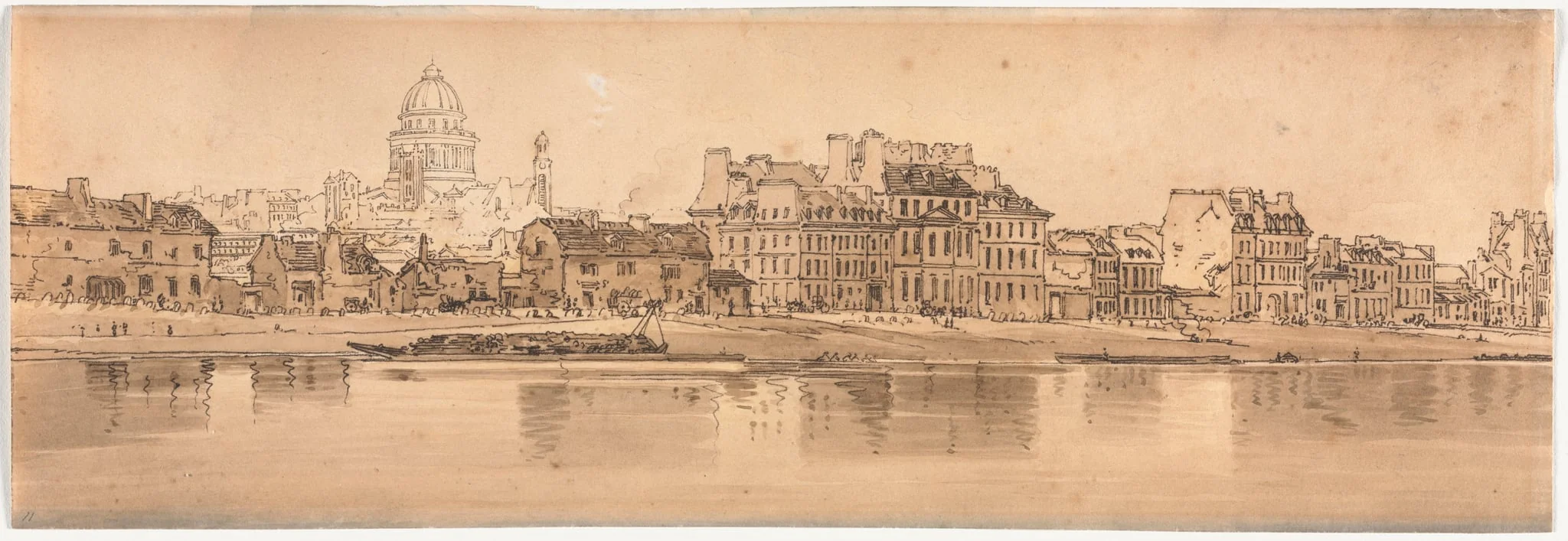 A Selection of Twenty of the Most Picturesque Views in Paris:  View of the Pantheon taken from the Arsenal, by Girtin, 1802