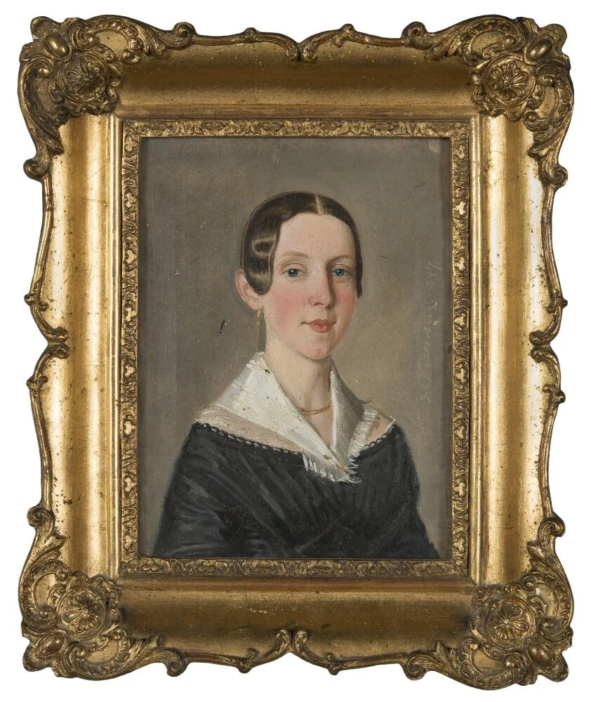 Elise Ljungman, m. Paint Manufacturer and the Director of an Orphanage Signeul in Uddevalla, by Alexis Wetterbergh, oil, 1847