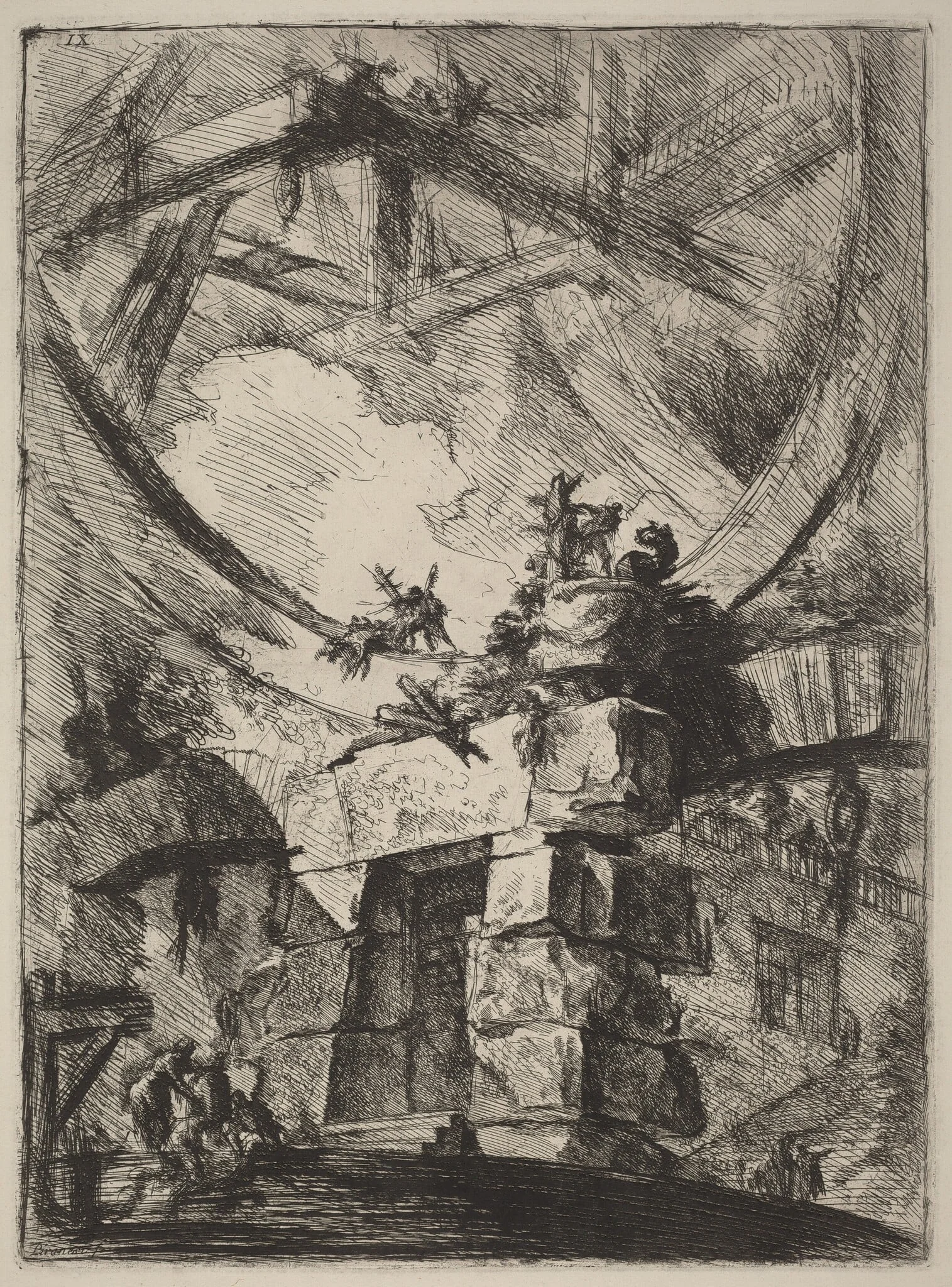 The Giant Wheel, by Giovanni Battista Piranesi, ink, 1784