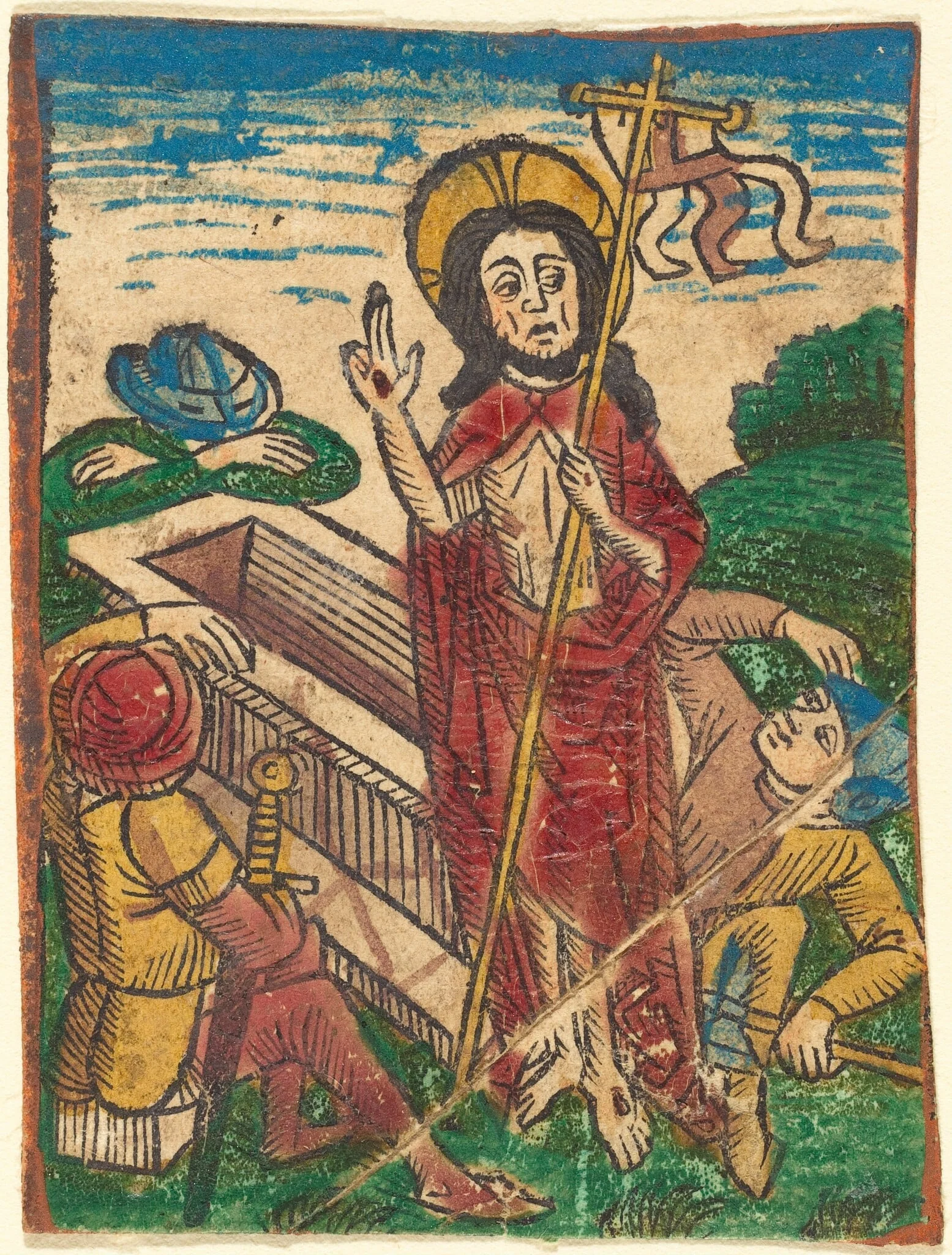 The Resurrection, by German 15th Century, ink, 1490
