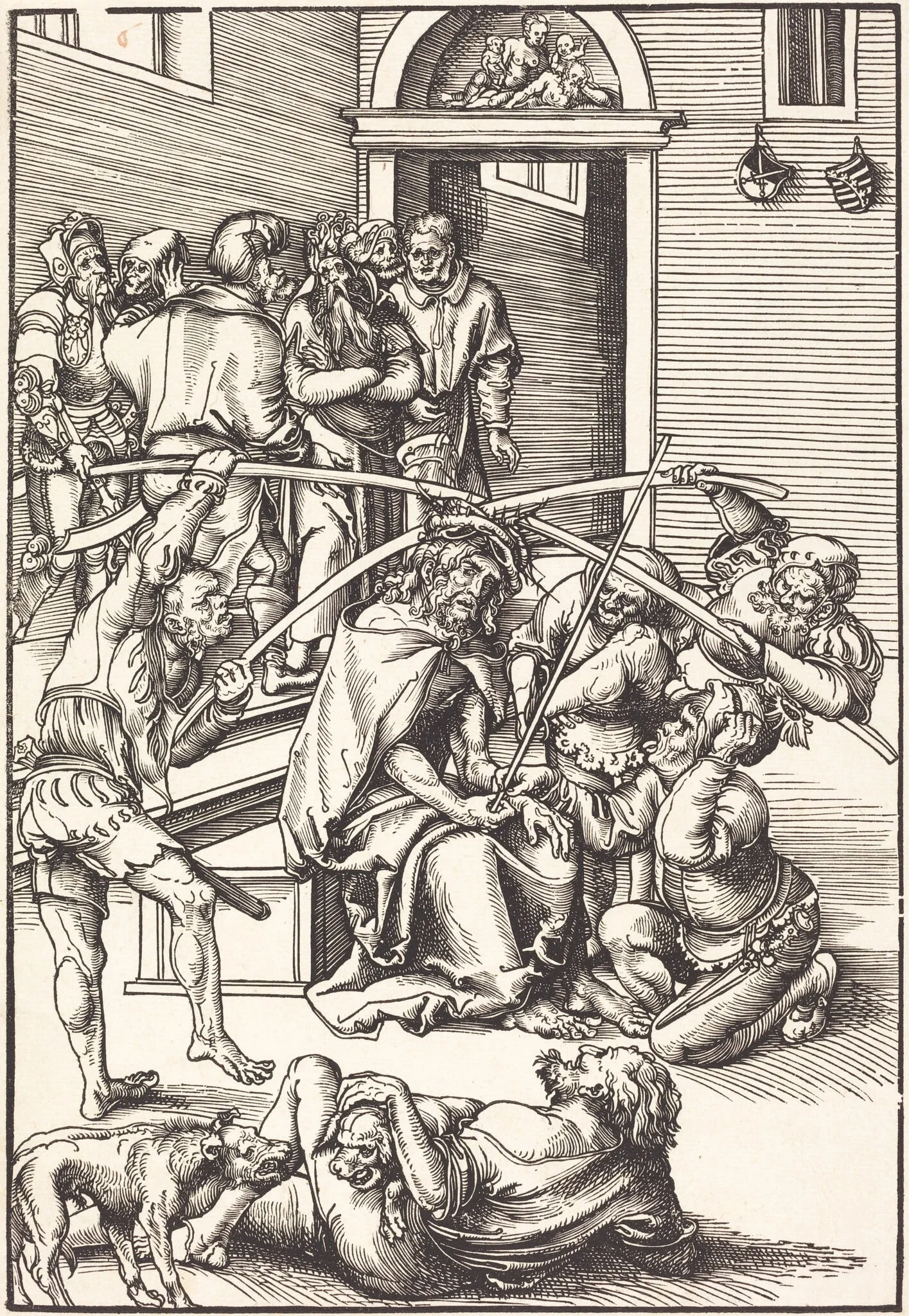 Christ Crowned with Thorns, by Lucas Cranach the Elder, ink, 1509
