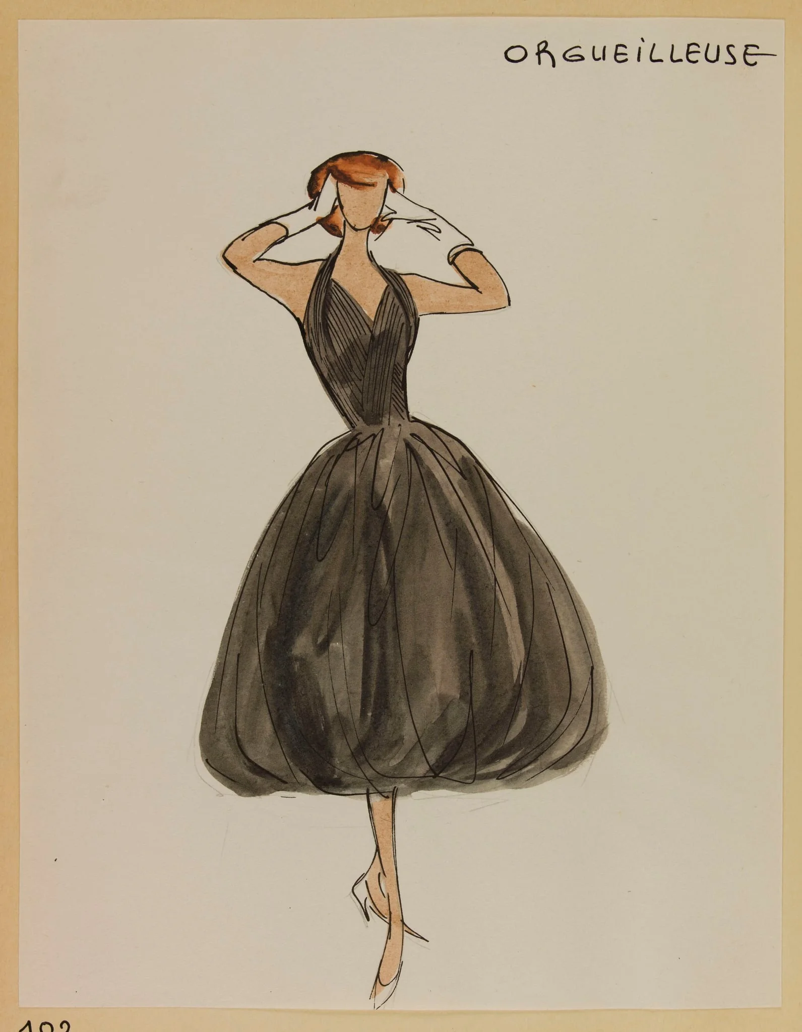 Orgeuilleuse, by Carven, 1955