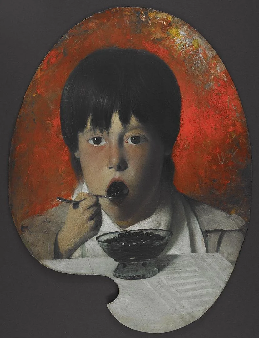 Boy Eating Berries, by Joseph Decker, unspecified, 1910