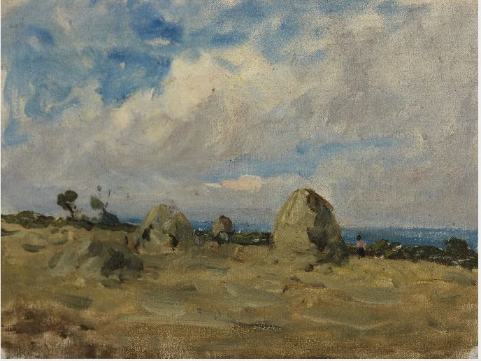 Haystacks, a Summer Day, by Nathaniel Hone the Younger, unspecified, 1881