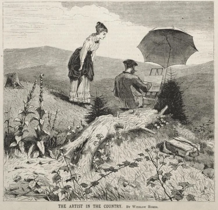 The Artist in the Country, by Winslow Homer, 1869