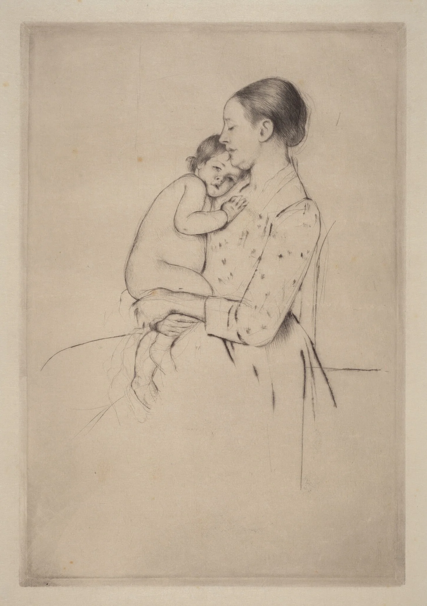 Quietude, by Mary Cassatt, ink, 1891