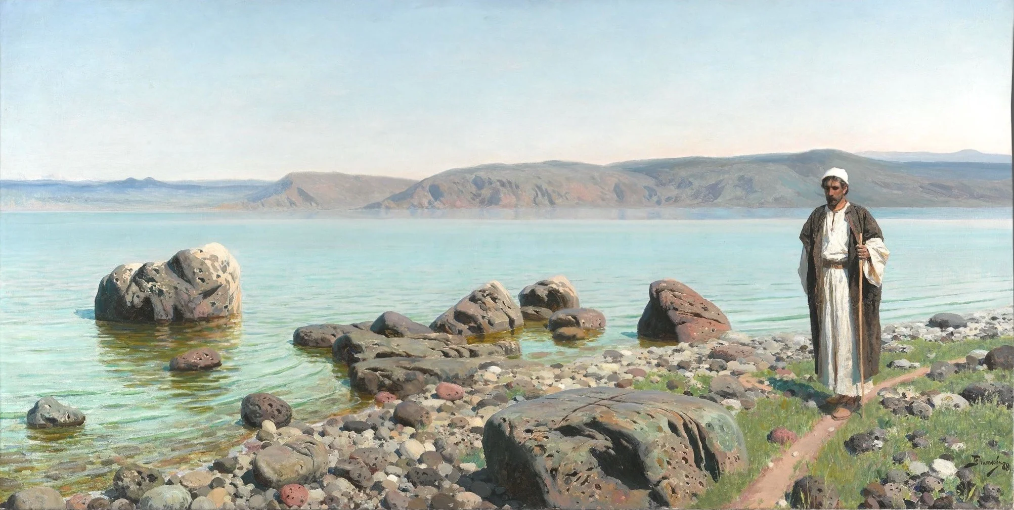 Kene Genesareth uzda, by Vasily Polenov, oil, 1894