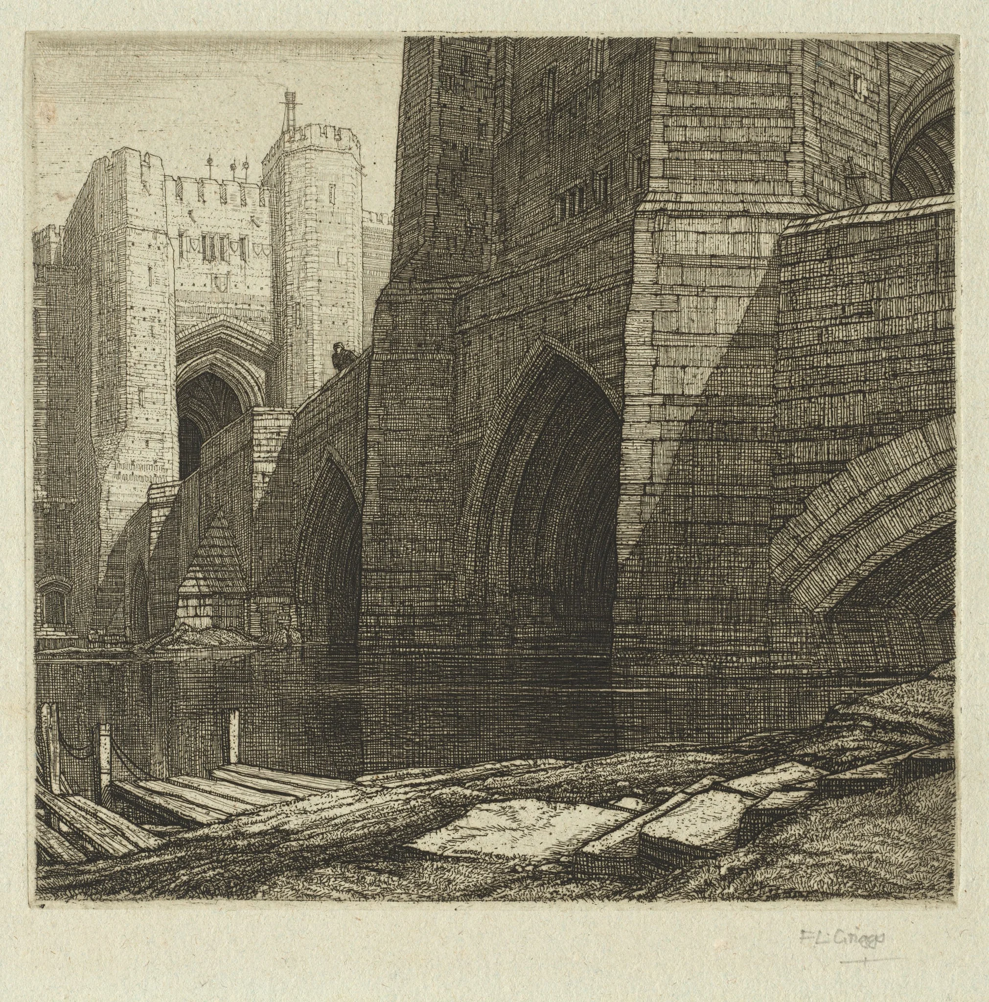 The Barbican, by Frederick Landseer Maur Griggs, 1920