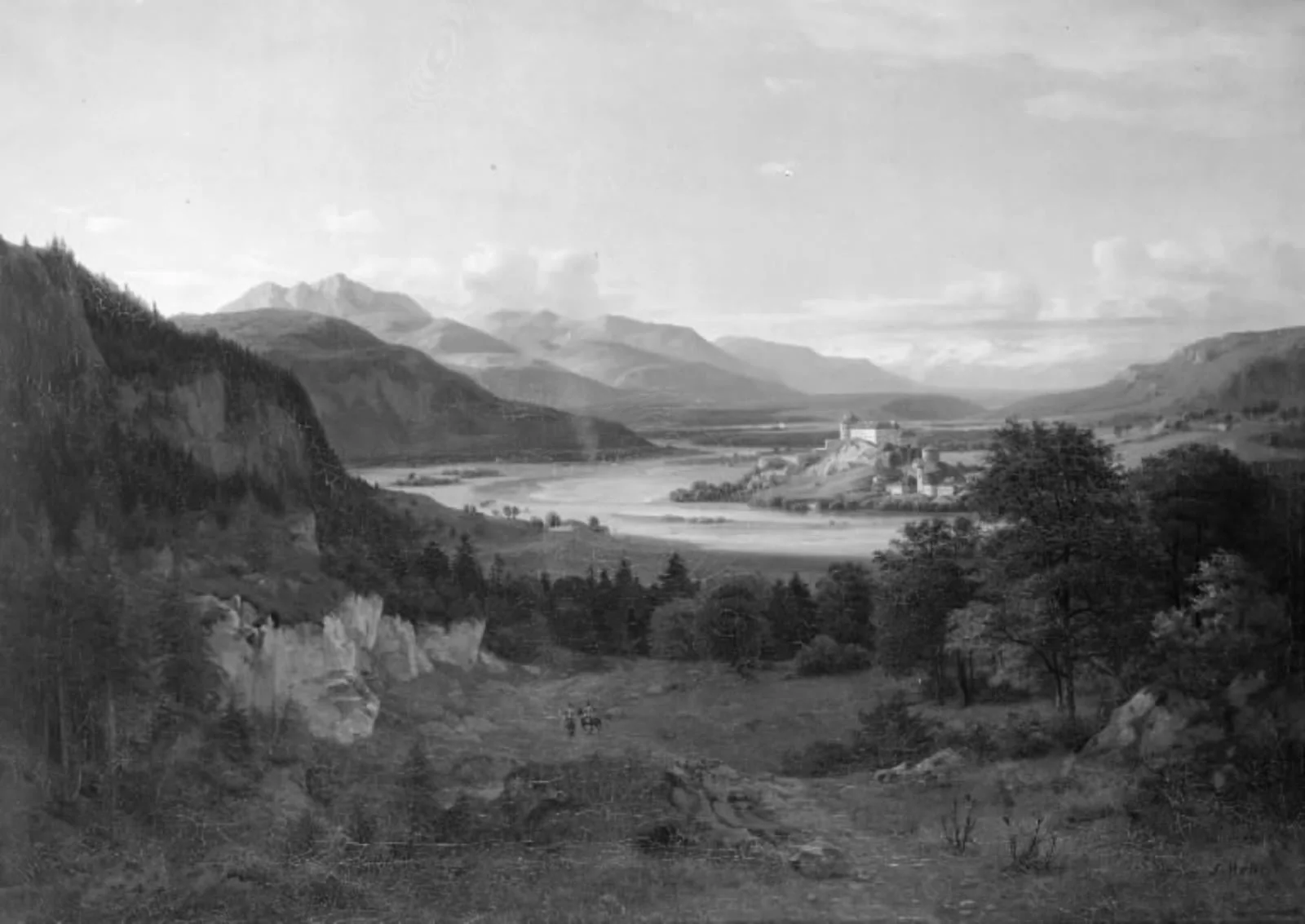 Fæstningen Kufstein i Inn-dalen i Tyrol, by Unknown, 1838