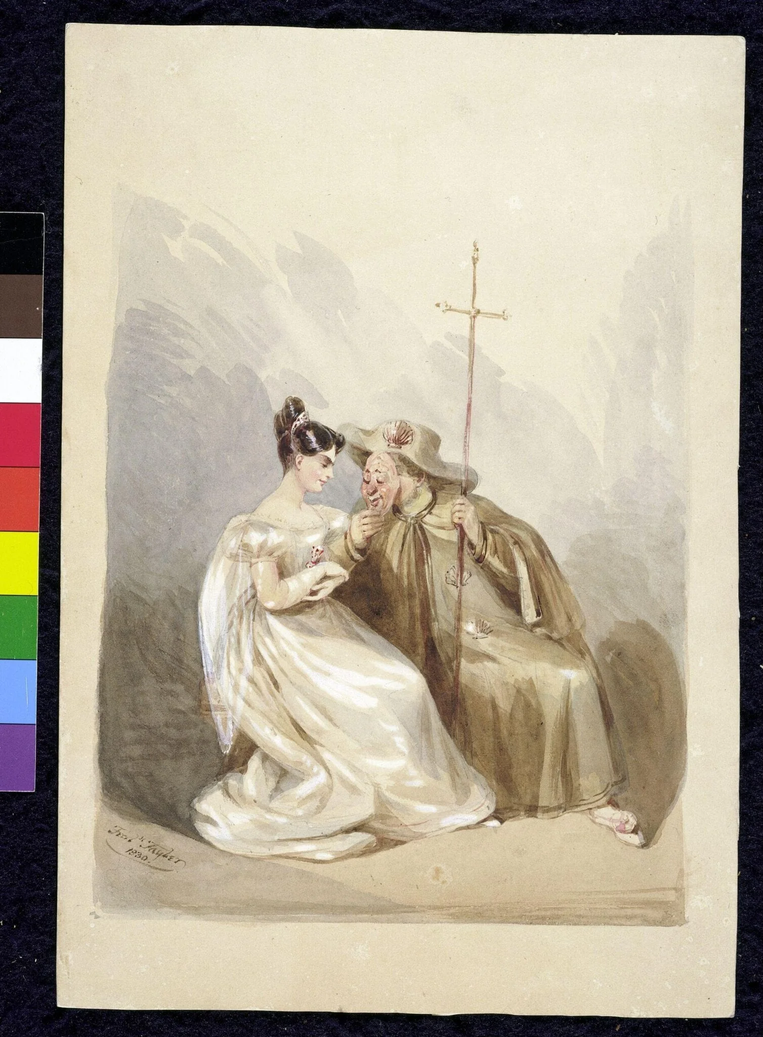 Romeo and Juliet, by John Frederick PRWS Tayler, watercolor, 1829