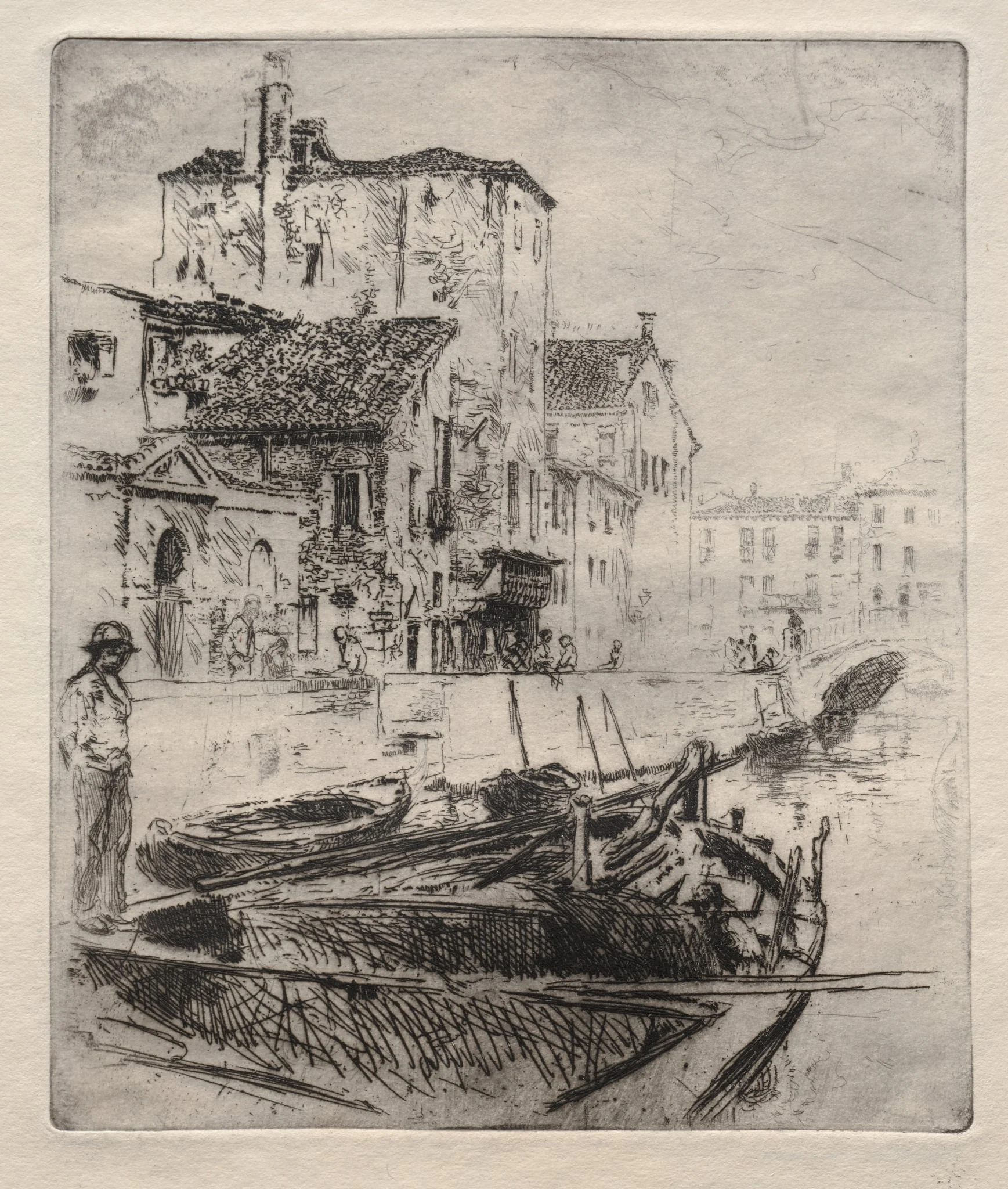 Venetian Canal and Boats, No. 8, by Robert Frederick Blum, 1804