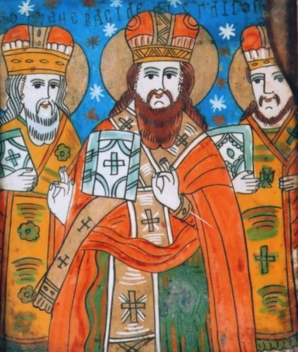 Sfinții Ioan, Vasile și Grigore, by Unknown, 1850