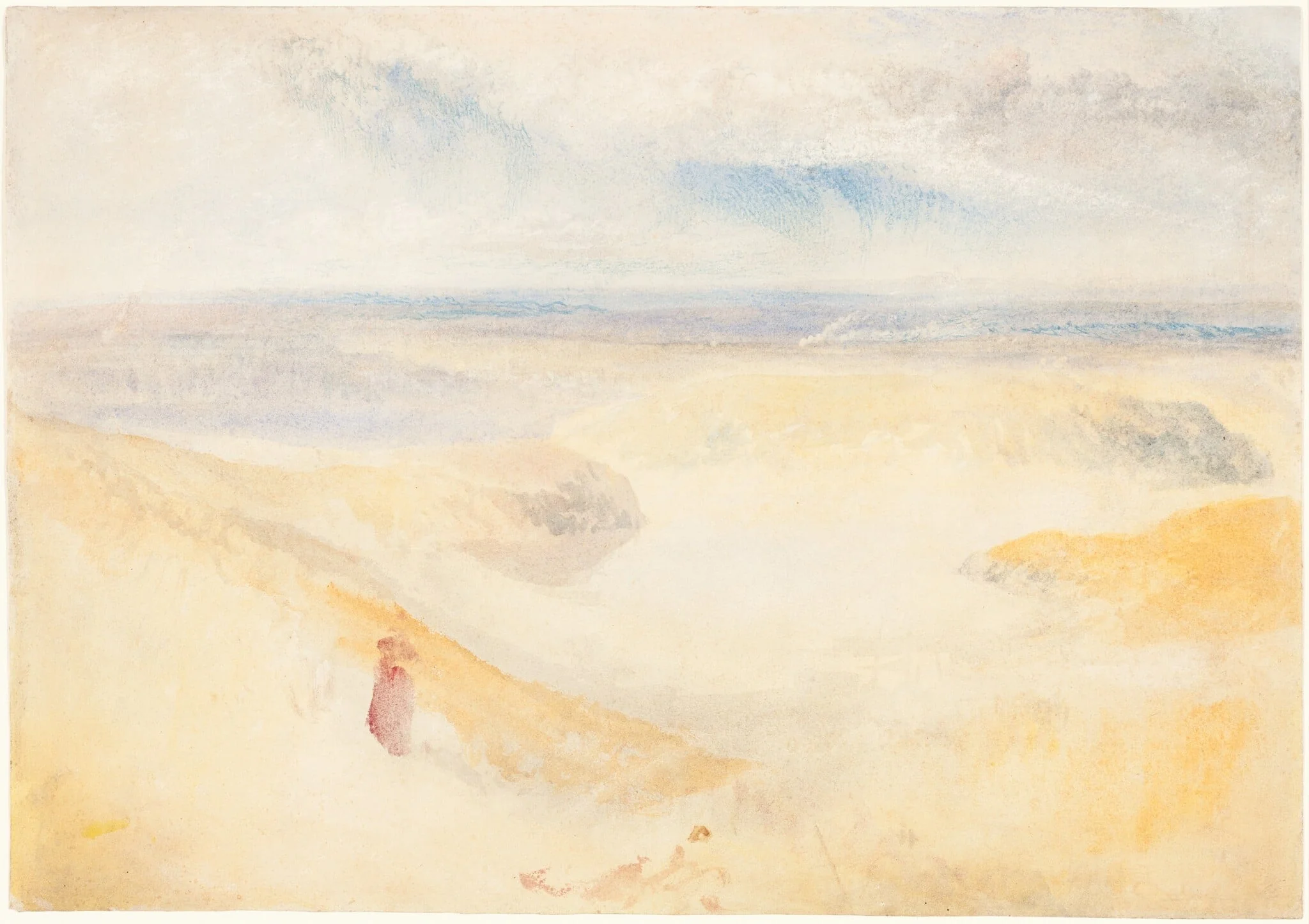 A Yorkshire River, by Joseph Mallord William Turner, watercolor, 1827