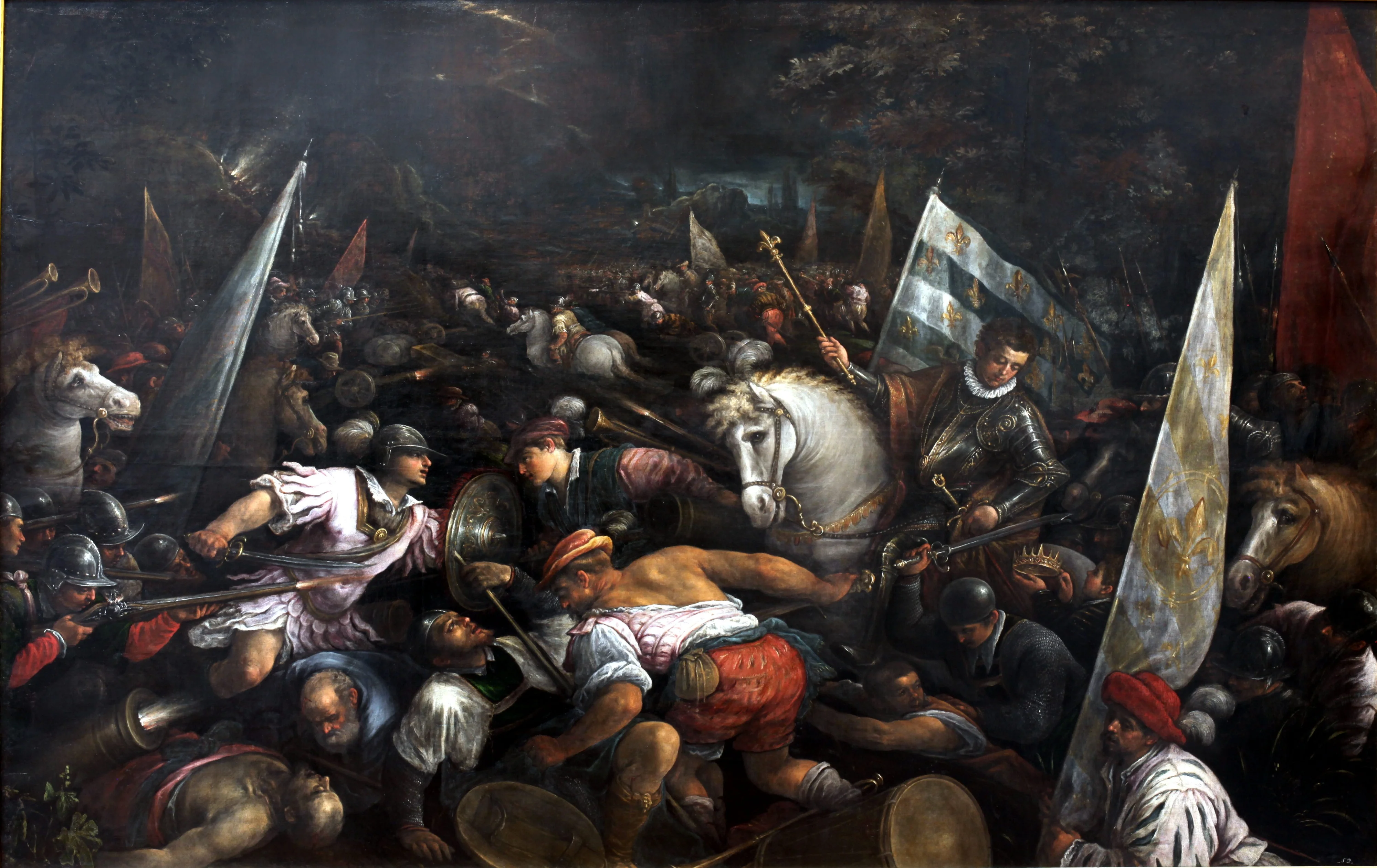 Charles VIII recevant la couronne de Naples, by Francesco Bassano the Younger, unspecified, 1594